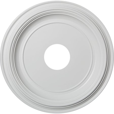 Ekena Millwork Traditional PVC Ceiling Medallion (Fits Canopies up to 9 1/2"), 16"OD x 3 1/2"ID x 1 3/8"P CMP16TR